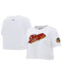 Women's White Chicago Blackhawks Boxy Script Tail Cropped T-shirt