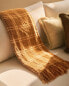 Check chenille blanket