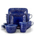 Chiffon 16 Piece Square Dinnerware Set, Service for 4