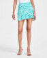 Women's Zebra-Print Ruffled Crossover-Hem Skort, Created for Macy's