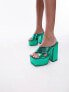 Topshop Rori platform mule in green