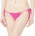 Seafolly Standard Tie Side Brazilian Bikini Bottom, Sea Dive Fuchsia Rose, 6