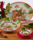 Santa's Wish 7.5" x 2" Melamine All Purpose Bowls, Set of 6