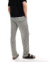 ASOS DESIGN relaxed striped trousers in black and white