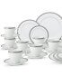 Charlotta Platinum 60 Piece Dinnerware Set, Service for 12