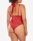 Plus Size 1 Piece Underwire Stretch Lace Lingerie Bodysuit