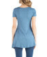 Cap Sleeve Maternity Tunic Top with Soft Flare Hem