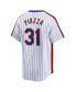 Men's Mike Piazza White New York Mets Throwback Cooperstown Limited Jersey