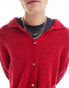 Reclaimed Vintage unisex polo cardigan in red