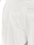 ASOS DESIGN Petite raw edge barrel with linen in white