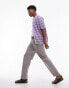 Topman knitted geometric stripe button through in lilac