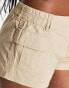 New Look parachute cargo shorts in stone