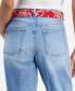 Women's Belted Straight-Leg Capri Jeans