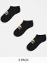 Ellesse 3 pack ankle socks in black