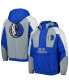 Men's Royal Dallas Mavericks Body Check Raglan Hoodie Half-Zip Jacket