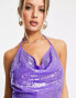 4th & Reckless sequin mini dress in purple