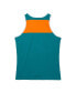 Men's Teal, Orange Miami Dolphins Gridiron Classics Heritage Colorblock Tank Top