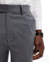 ASOS DESIGN slim fit suit trousers with wool in charcoal