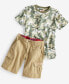 Big Boys Adjustable Waistband Cargo Pocket Shorts