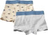 Pants mit Auto-Motiv, beige + grau, Gr. 134/140, 2 St