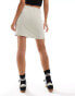 Vero Moda notch front mini skirt in stone