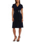 R&M Richards Short-Sleeve Faux-Wrap Dress