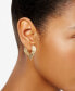 Gold-Tone Sculptural Front-to-Back Earrings