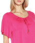 Women's Embellished Flutter Sleeve Knit Top