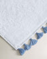 Cotton bath towel with tassels