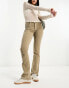 ONLY cord flared trousers in taupe