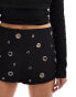 ASOS DESIGN eyelet hotpants in black