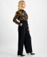 INC Petite High-Rise Wide-Leg Ponte Pants, Created for Macy's