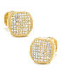 Stainless Steel White Pave Crystal Cufflinks