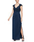 Women's Lace-Bodice Cap-Sleeve Gown