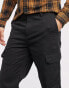 New Look cuffed cargo trouser in black