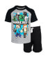 Boys Creeper T-Shirt and French Terry Shorts Outfit Set to