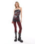 Ed Hardy mini dress with swallow rose print