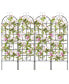 71" Tall Metal Garden Trellis for Climbing Plants 2 Pack Fence Panels Retro