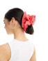 My Accessories oversized broderie scrunchie in red