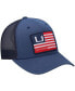 Men's Blue Huks and Bars American Trucker Snapback Hat