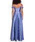 Juniors' Sweetheart-Neck Jacquard Gown