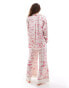 Free People western print pyjama set in pink