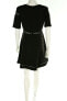 TOPSHOP 134188 Women's Black Openwork Inset Bandage Skater Dress Sz 8