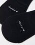 GANT 2 pack invisible logo socks in black