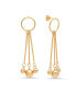 Ladies 18K Micron Gold Plated Stainless Steel Circle Drop Earrings