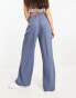 ASOS DESIGN wide leg dad trouser in blue