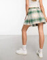 Aape By A Bathing Ape college tartan pleated mini skirt in green