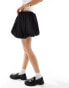 ASOS DESIGN cotton bubble mini skirt in black