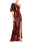 Mac Duggal Embellished Cap Sleeve Cowl Neck Trumpet Gown Women's