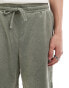 Lee terry sweat shorts in washed olive green co-ord